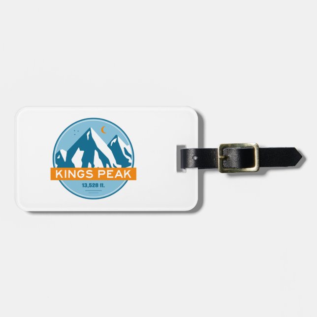 Kings Peak Utah Stars Moon Luggage Tag (Front Horizontal)