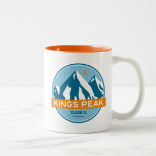 Kings Peak Utah Stars Moon Two-Tone Coffee Mug