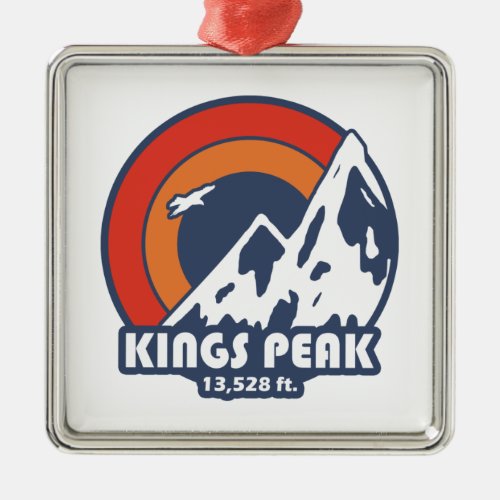 Kings Peak Utah Sun Eagle Metal Ornament