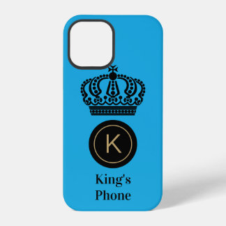 King's Phone Blue Background Monogram Customized iPhone 12 Pro Case