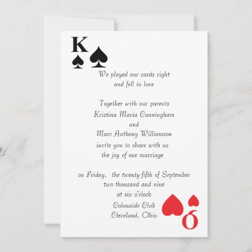 Kings &amp; Queens Playing Card Wedding Invitation (4)