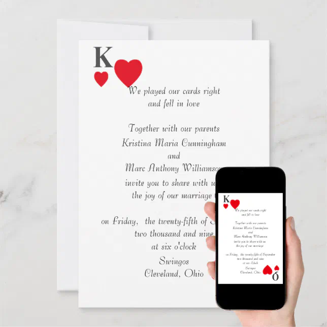Kings And Queens Wedding Invitation Zazzle 0794