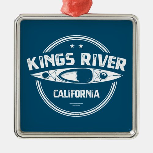 Kings River California Kayaking Metal Ornament