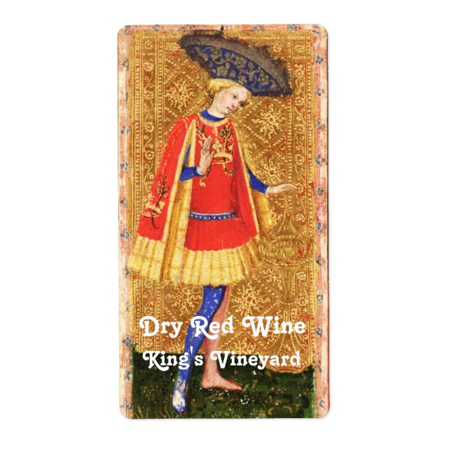 KING'S VINEYARD RED WINE / ANTIQUE TAROTS LABEL (Front)