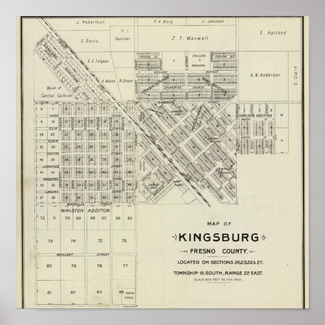 Kingsburg, California Poster (Front)