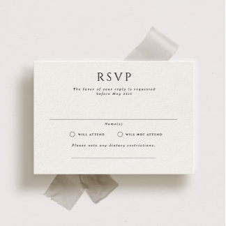Kingston Formal Landscape Wedding RSVP Card
