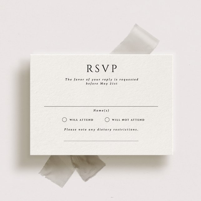 Kingston Formal Landscape Wedding RSVP Card (Creator Uploaded)