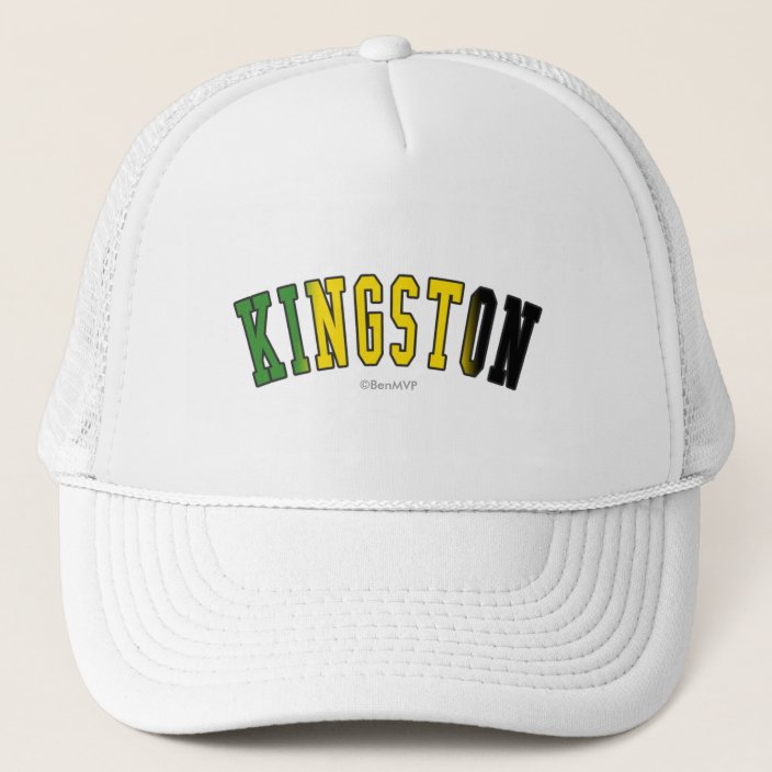 Kingston in Jamaica National Flag Colors Hat
