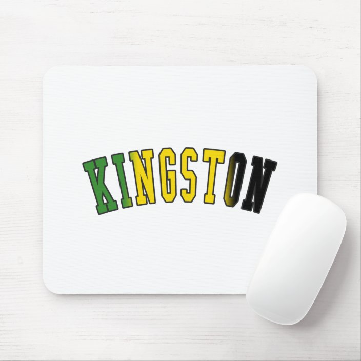 Kingston in Jamaica National Flag Colors Mouse Pad