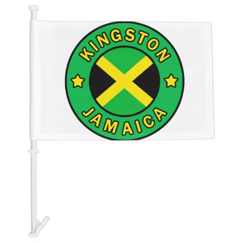 Kingston Jamaica Car Flag