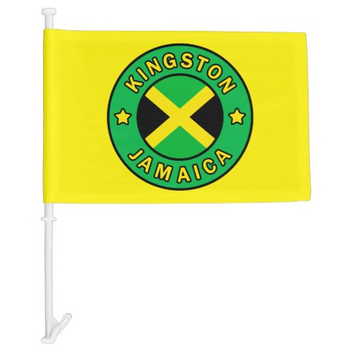 Kingston Jamaica Car Flag