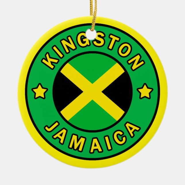 Kingston Jamaica Ceramic Ornament (Front)
