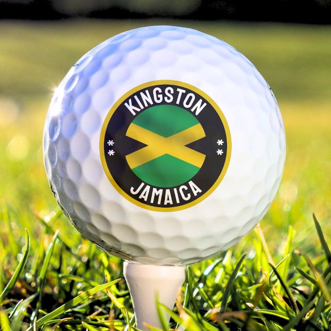 Kingston Jamaica City Jamaican Flag Golf Balls (kingston jamaica jamaican flag golf ball)