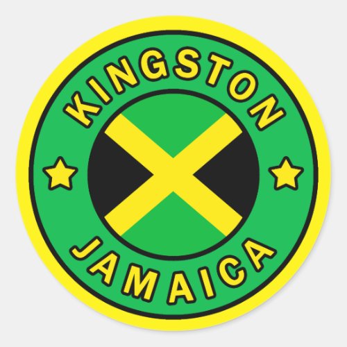 Kingston Jamaica Classic Round Sticker