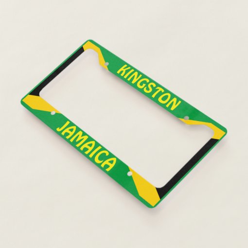 Kingston, Jamaica Custom License Plate Frame Zazzle