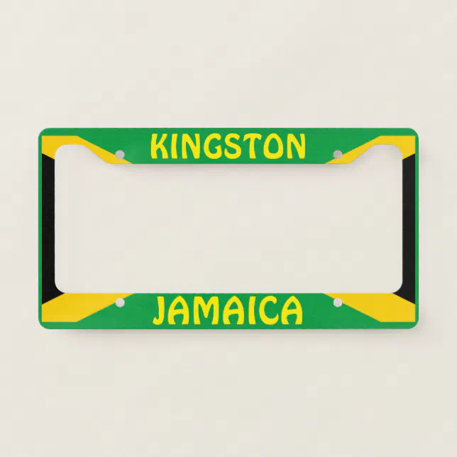 Kingston, Jamaica Custom License Plate Frame Zazzle
