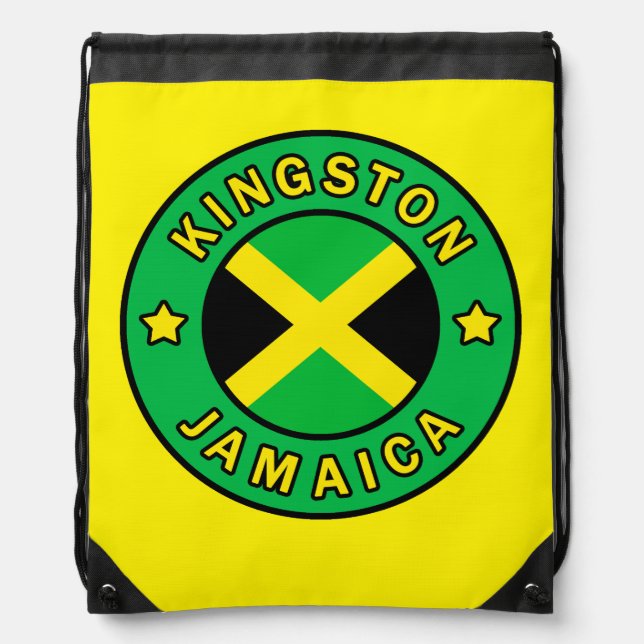 Kingston Jamaica Drawstring Bag (Front)