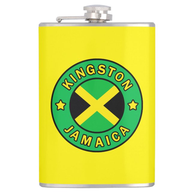 Kingston Jamaica Hip Flask (Front)