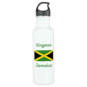 Kingston Jamaica – Jamaican Flag Stainless Steel Water Bottle