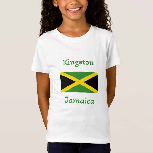 Kingston Jamaica – Jamaican Flag T-Shirt (Front)