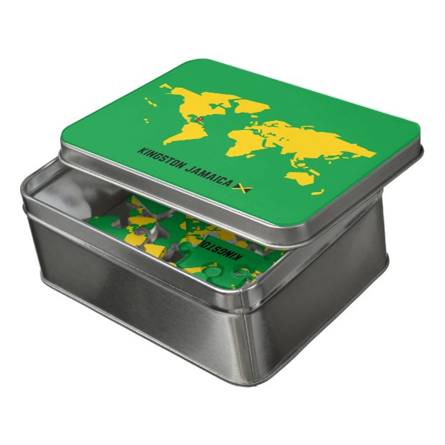 Kingston Jamaica Jigsaw Puzzle (Lid Open)