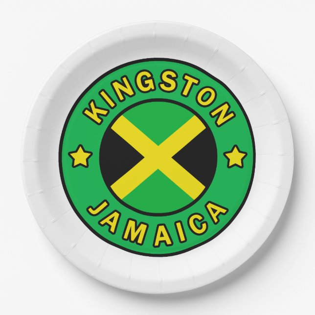 Kingston Jamaica Paper Plates (Front)