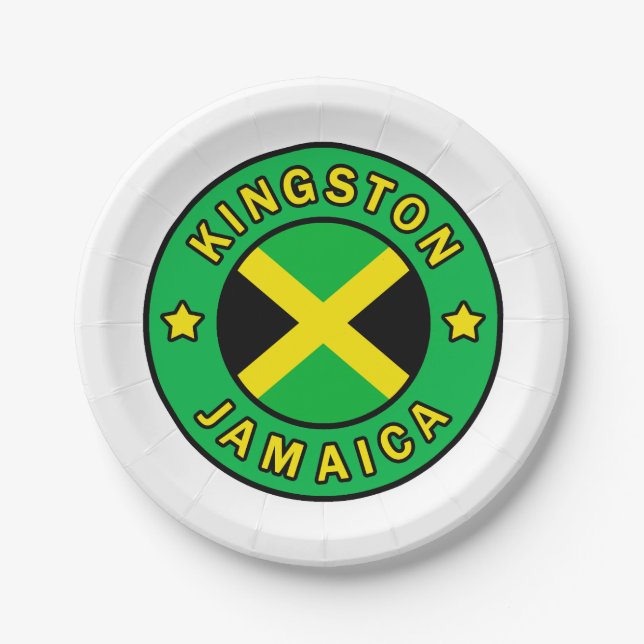 Kingston Jamaica Paper Plates (Front)