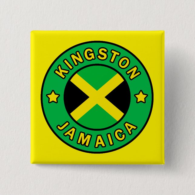 Kingston Jamaica Pinback Button (Front)
