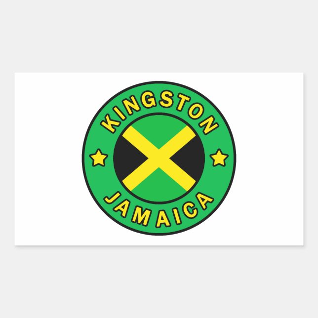 Kingston Jamaica Rectangular Sticker (Front)