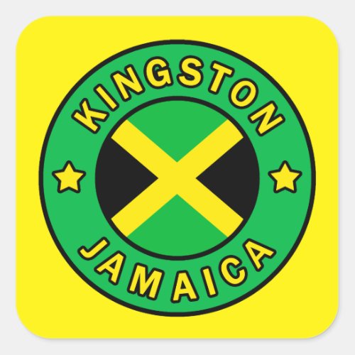 Kingston Jamaica Square Sticker