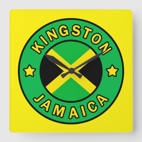 Kingston Jamaica Square Wall Clock