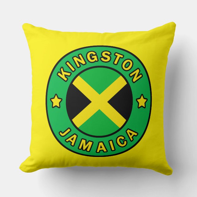 Kingston Jamaica Throw Pillow (Front)