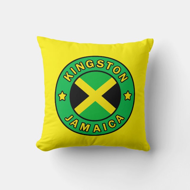 Kingston Jamaica Throw Pillow (Front)