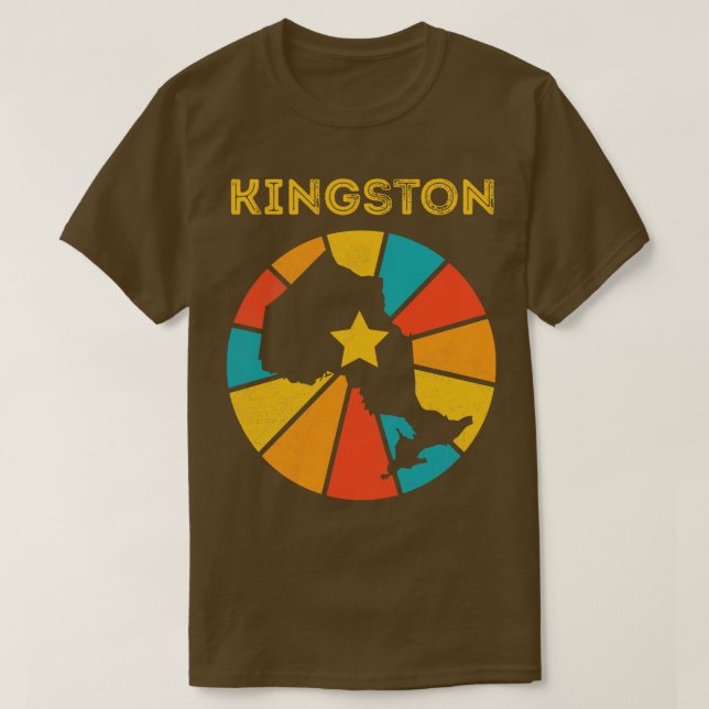 Kingston Ontario Canada Vintage Distressed Souveni T-Shirt (Design Front)