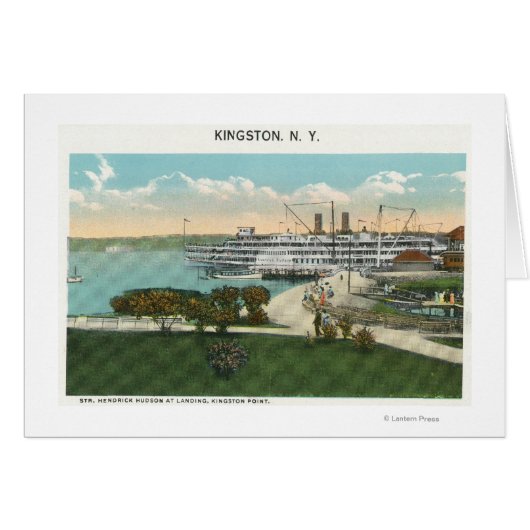 Kingston Point View of Hendrick Hudson Steamer Cards (Front Horizontal)