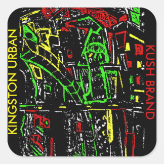 KINGSTON URBAN KUSH BRAND SQUARE STICKER