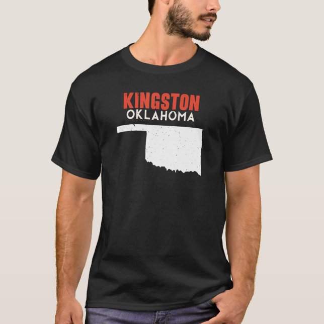 Kingston USA State America Travel Oklahoman T-Shirt (Front)