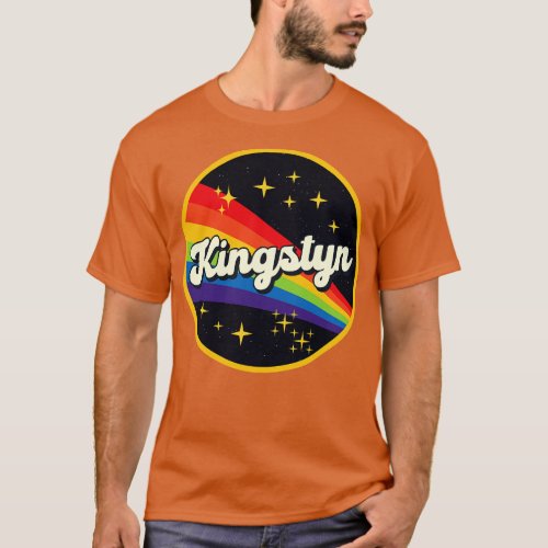 Kingstyn Rainbow In Space Vintage Style T_Shirt