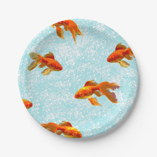 kingyo blue paper plates