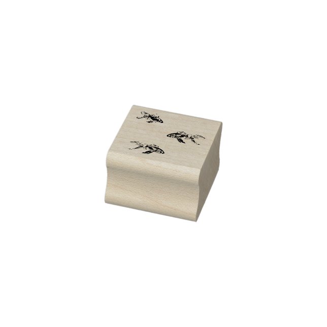 Kingyo Goldfish Red and Yellow Rubber Stamp (Stamp)