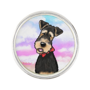 KiniArt Airedale Terrier Lapel Pin
