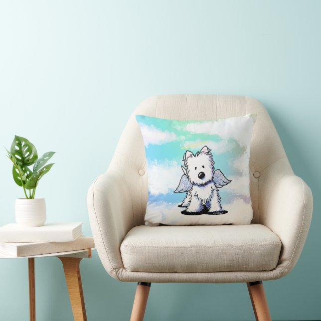 KiniArt Angel Throw Pillow (Chair)