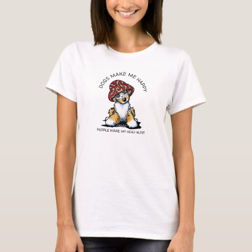 KiniArt Aussie Shepherd Dog Lover T_Shirt