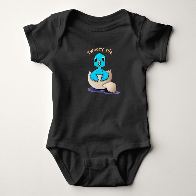 KiniArt Baby Bird Baby Bodysuit (Front)