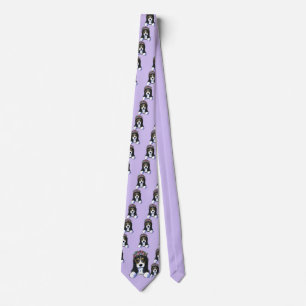 KiniArt Basset Flower Girl Neck Tie