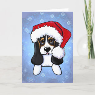 KiniArt Basset Hound Christmas Card