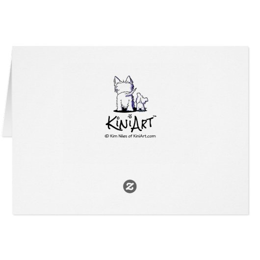 KiniArt Beach Blanket Westie (Back Horizontal)