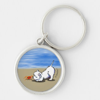 KiniArt Beach Westie Keychain