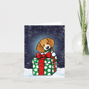 KiniArt Beagle Christmas Card