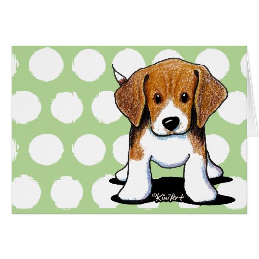 KiniArt Beagle Pup Cards (Front Horizontal)